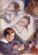 Pierre Renoir Studies of the Berard Children Spain oil painting reproduction